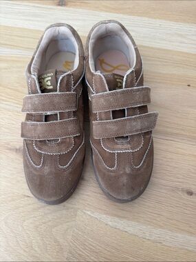 Sam Edelman Brown Suede Velcro Sneakers